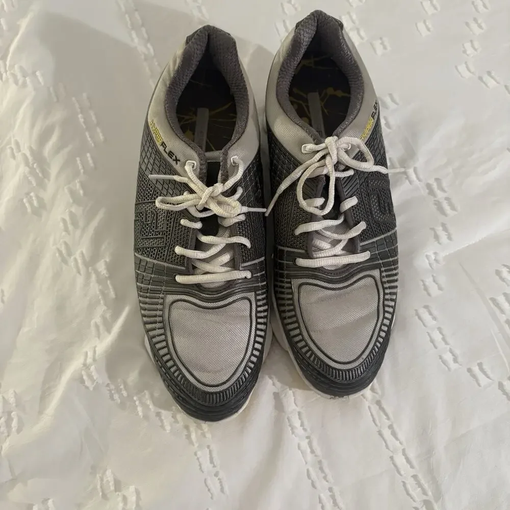 FootJoy HyperFlex 2.0 Gray & Black Spiked Golf Shoes Men’s Lightweight 9M